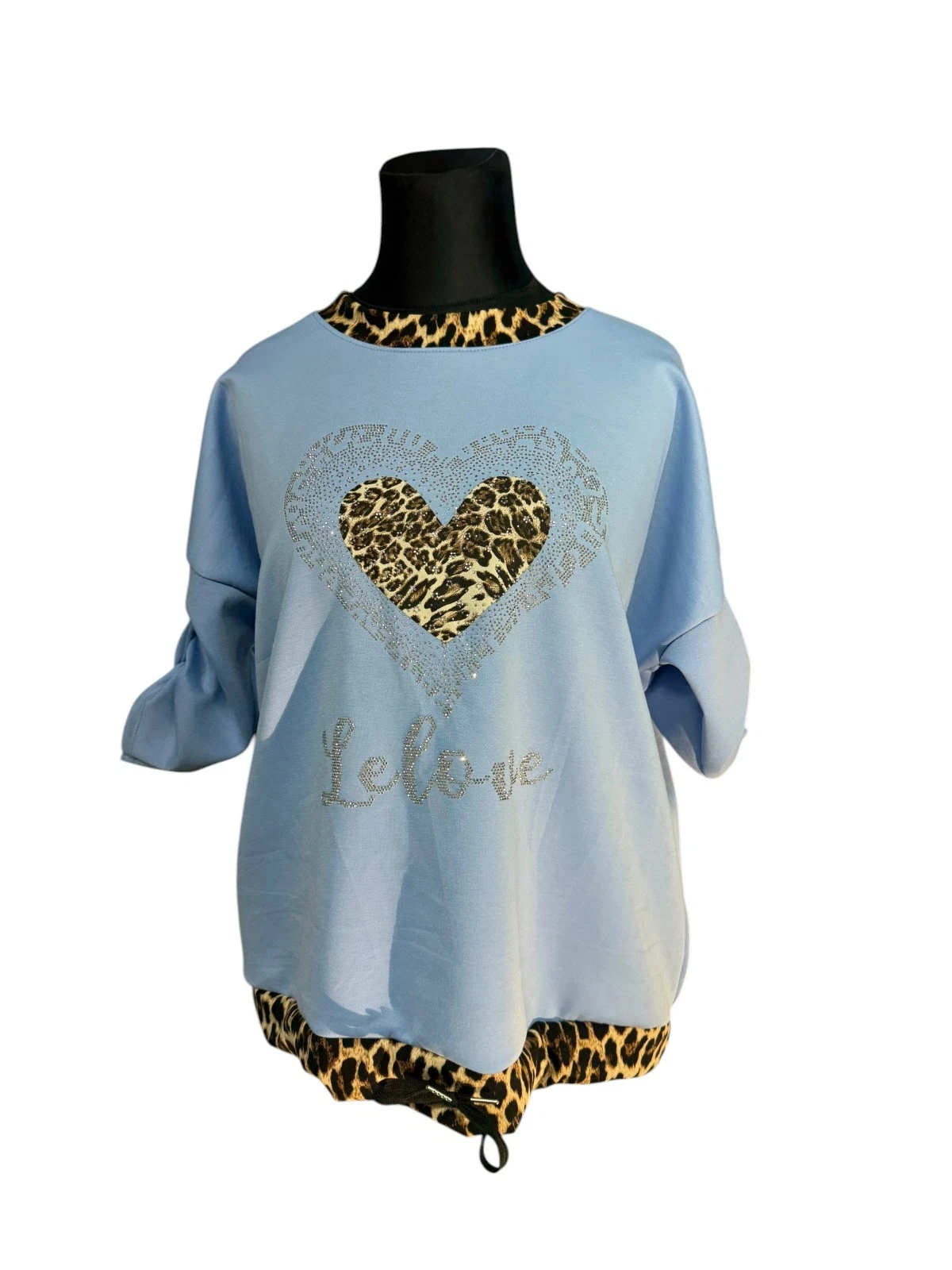 Damen Pullover Glitzer Le Love — Oversize Tunika 44–48