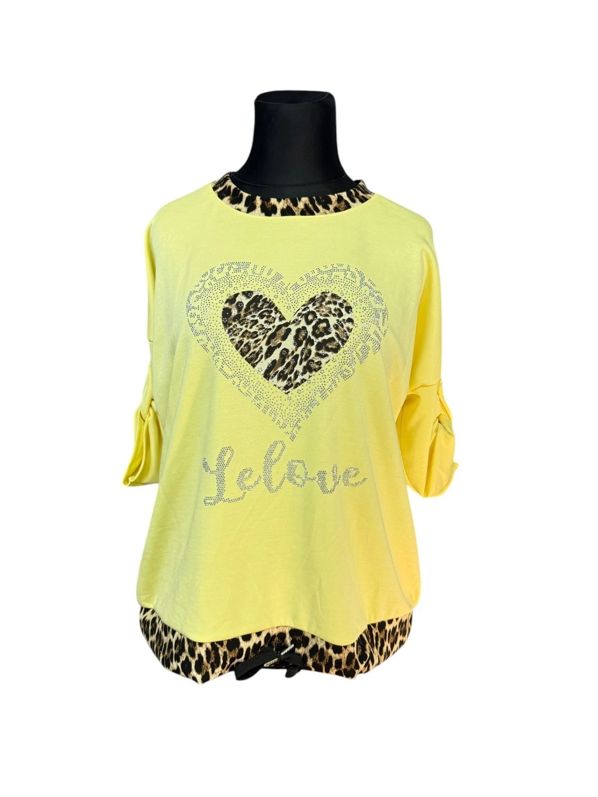 Damen Pullover Glitzer Le Love — Oversize Tunika 44–48