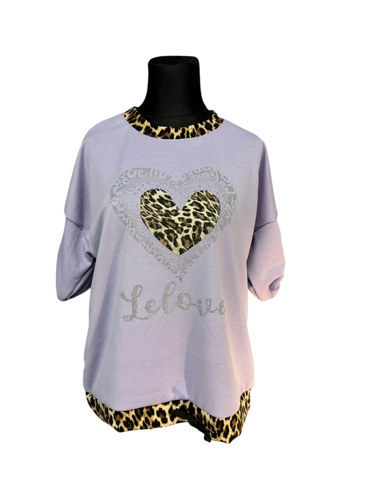 Damen Pullover Glitzer Le Love — Oversize Tunika 44–48