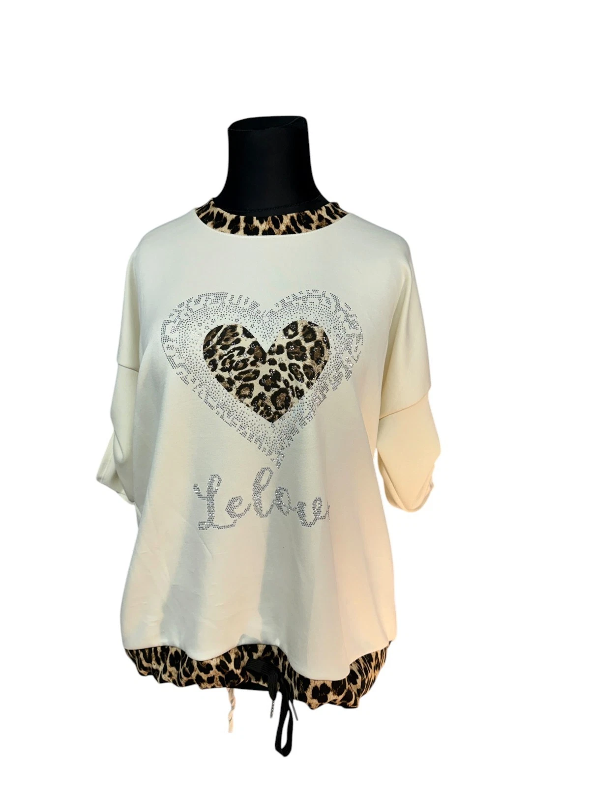 Damen Pullover Glitzer Le Love — Oversize Tunika 44–48