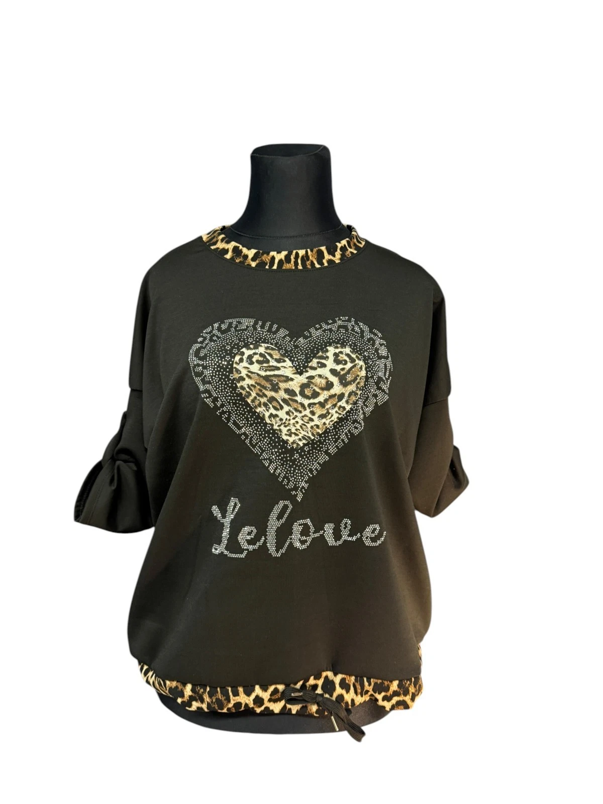 Damen Pullover Glitzer Le Love — Oversize Tunika 44–48