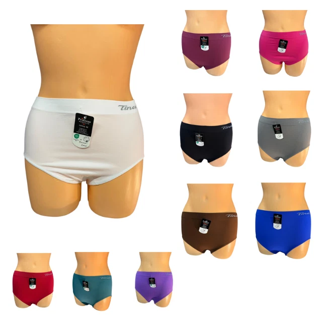 Damen Slip Baumwolle Seamless — Stretch-Panty S bis 3XL