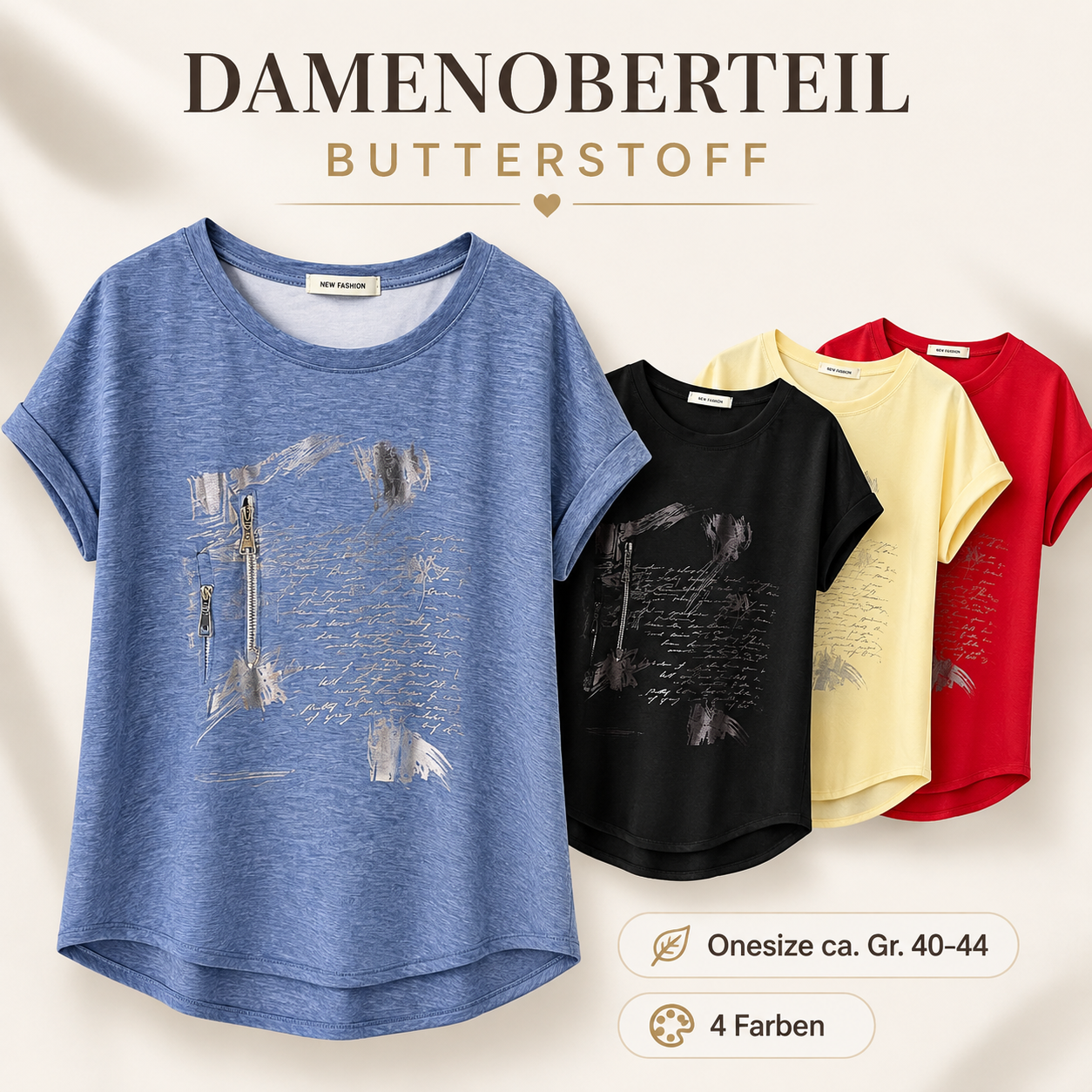 Damenoberteil "Double Zipp"