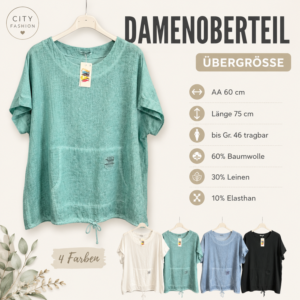 Damenoberteil Übergröße "Martina"