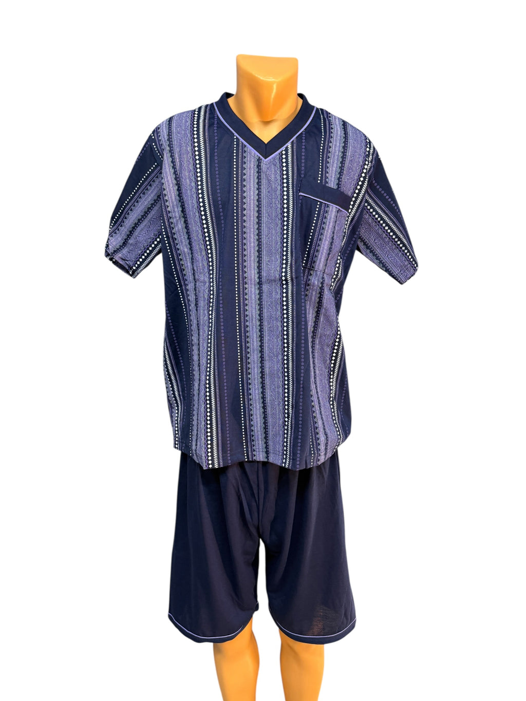 Herren Schlafanzug Kurz Pyjama Baumwolle — Sommer M bis 2XL