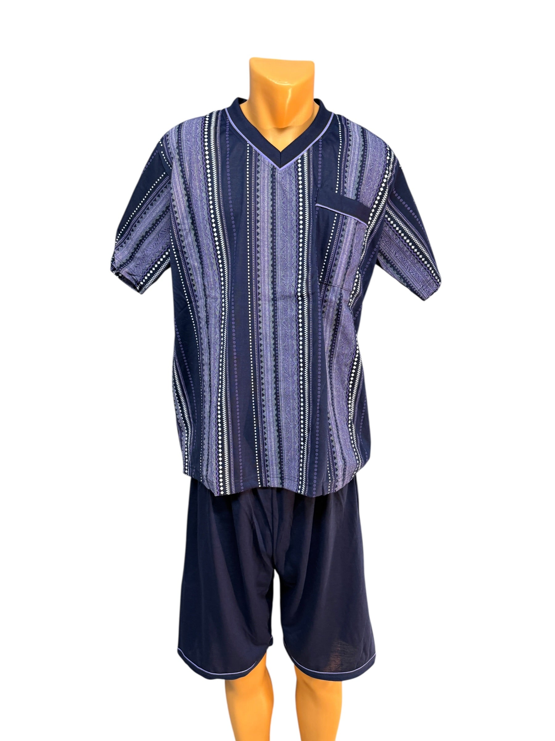 Herren Schlafanzug Kurz Pyjama Baumwolle — Sommer M bis 2XL