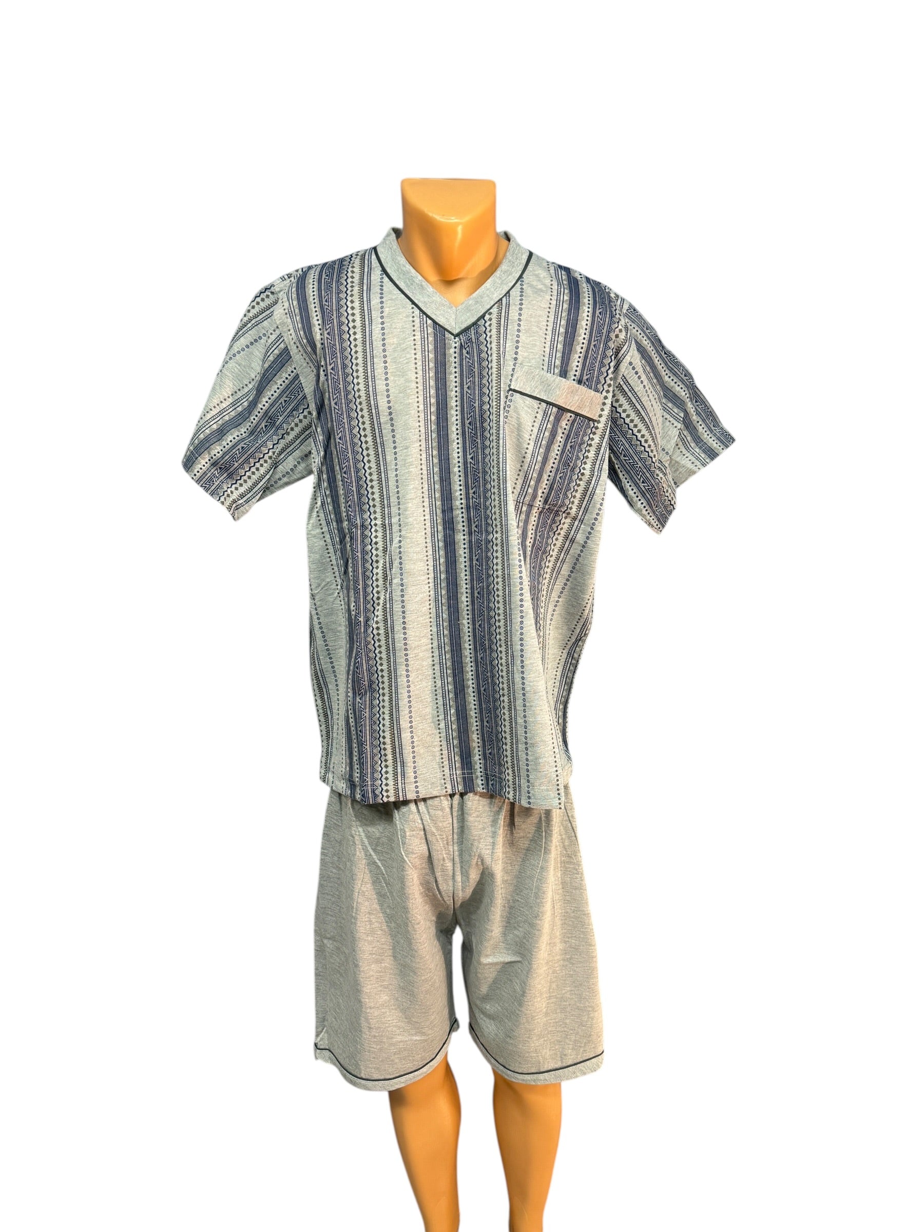 Herren Schlafanzug Kurz Pyjama Baumwolle — Sommer M bis 2XL