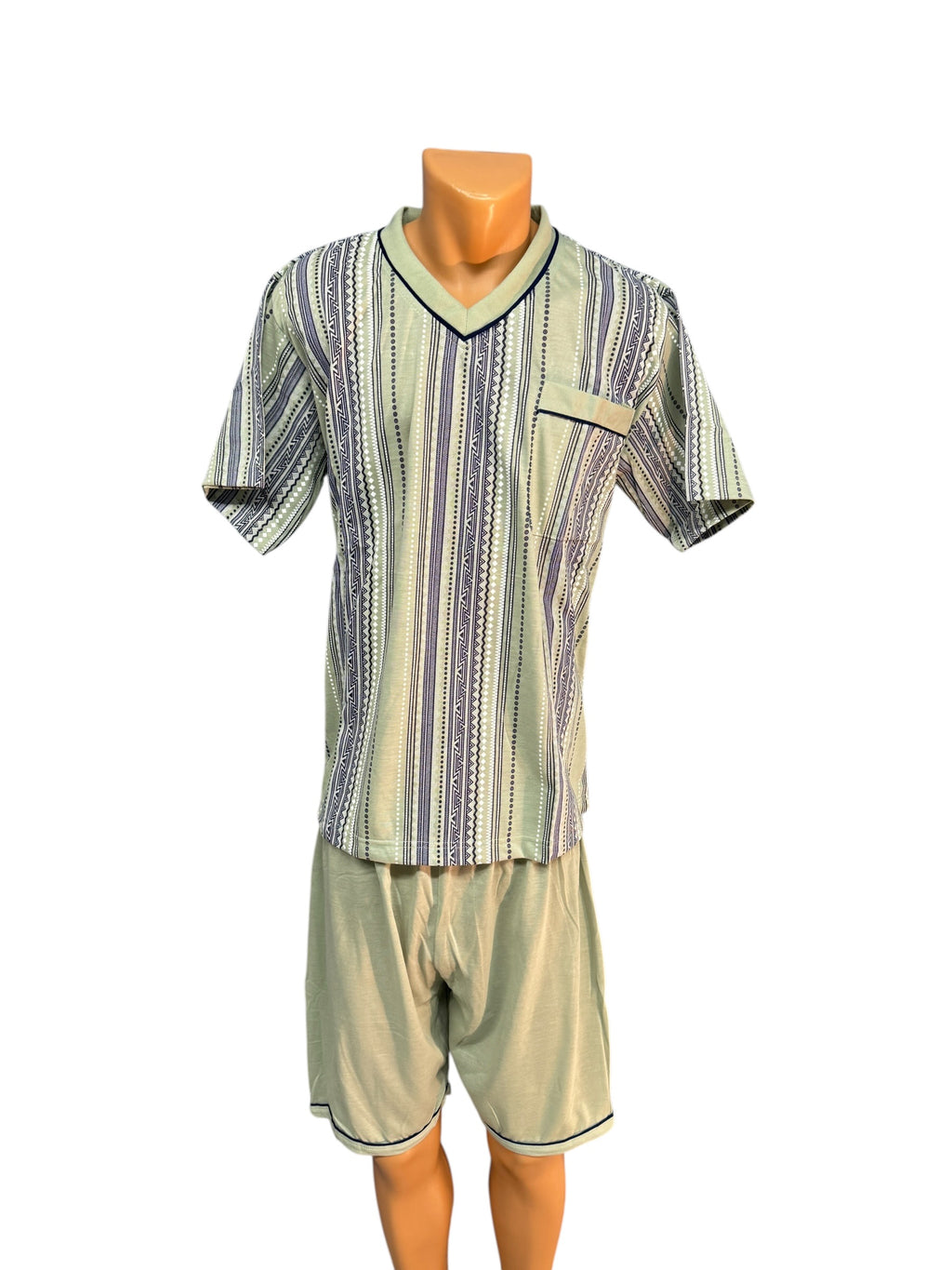 Herren Schlafanzug Kurz Pyjama Baumwolle — Sommer M bis 2XL