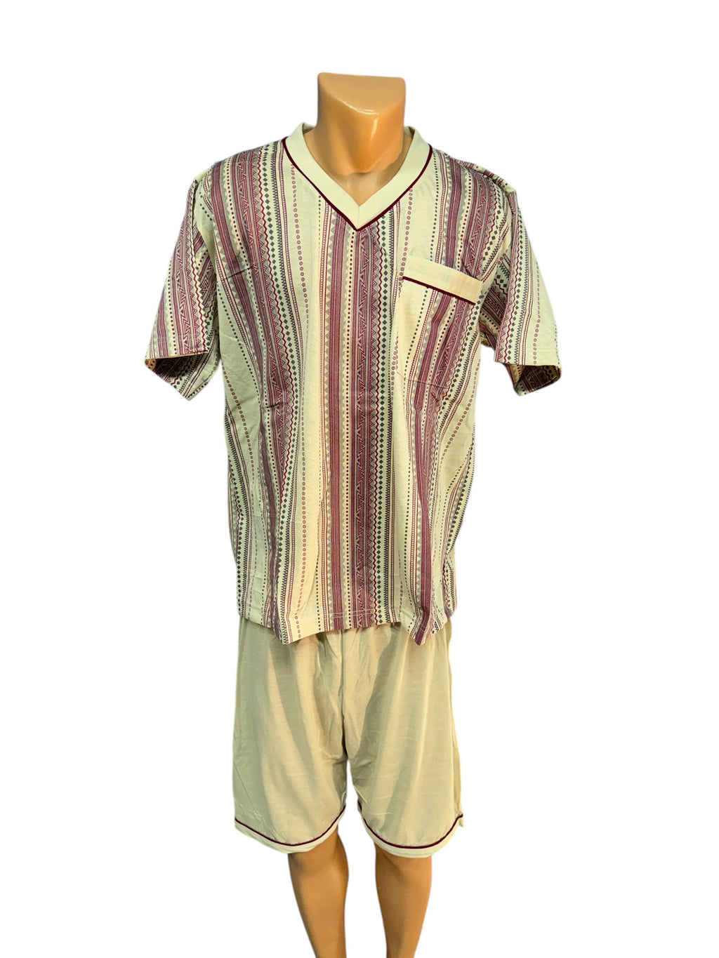 Herren Schlafanzug Kurz Pyjama Baumwolle — Sommer M bis 2XL