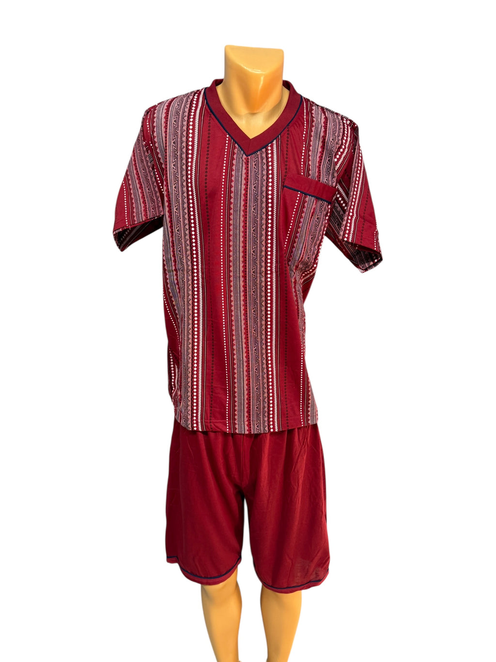 Herren Schlafanzug Kurz Pyjama Baumwolle — Sommer M bis 2XL