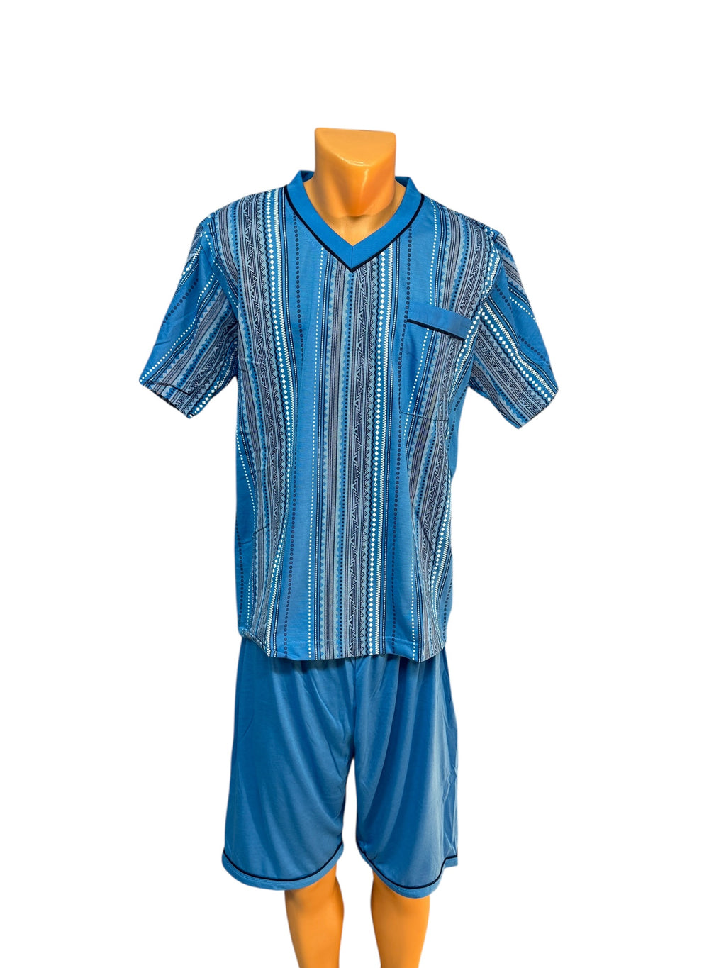 Herren Schlafanzug Kurz Pyjama Baumwolle — Sommer M bis 2XL