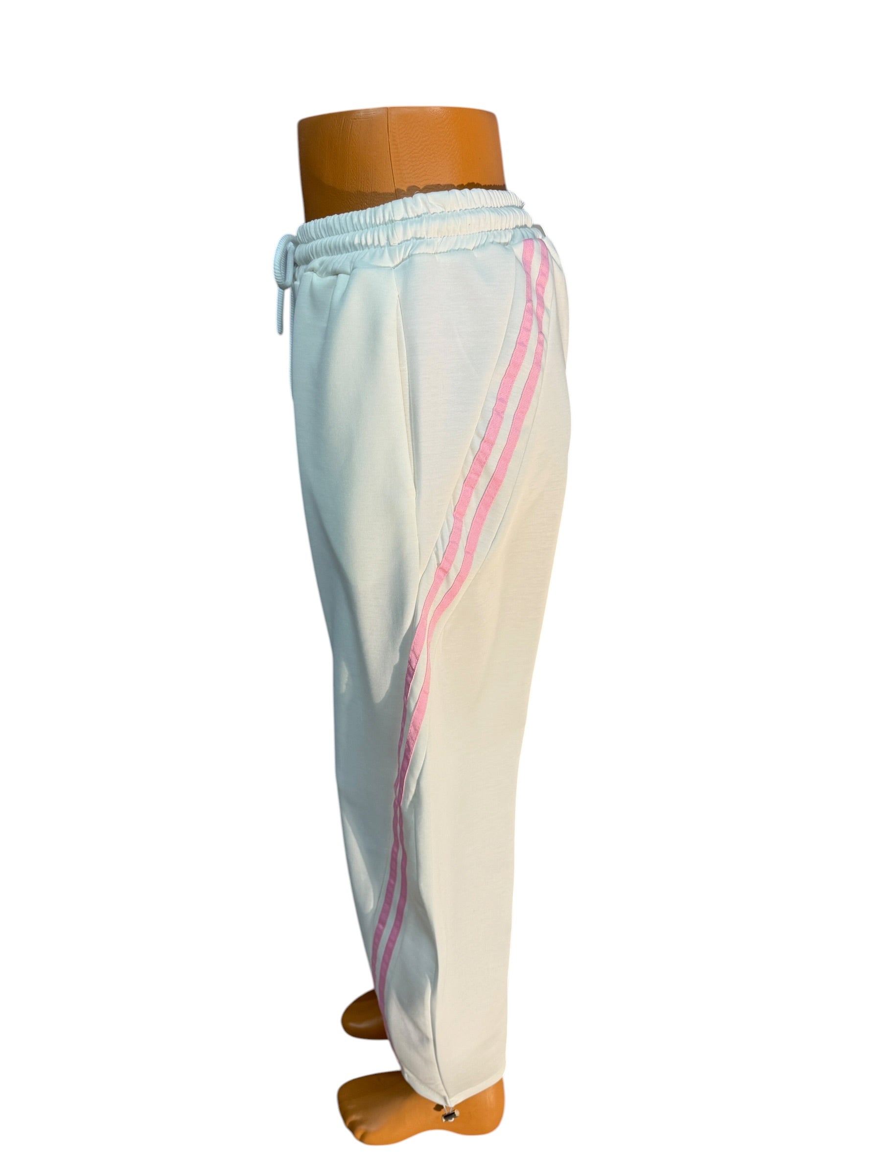 Damen Jogginghose Italien — Viscose Streifen Freizeithose One Size