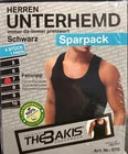 Herren Unterhemd 4er-Pack Baumwolle Feinripp — Weiß Schwarz Grau S–3XL