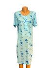 Damen Nachthemd Baumwolle Kurzarm — Schlafkleid M bis 3XL