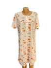 Damen Nachthemd Baumwolle Kurzarm — Schlafkleid M bis 3XL