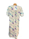 Damen Nachthemd Baumwolle Kurzarm — Schlafkleid M bis 3XL