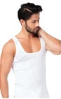 Herren Unterhemd 4er-Pack Baumwolle Feinripp Weiß — ohne Naht S–3XL