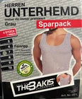 Herren Unterhemd 4er-Pack Baumwolle Feinripp — Weiß Schwarz Grau S–3XL