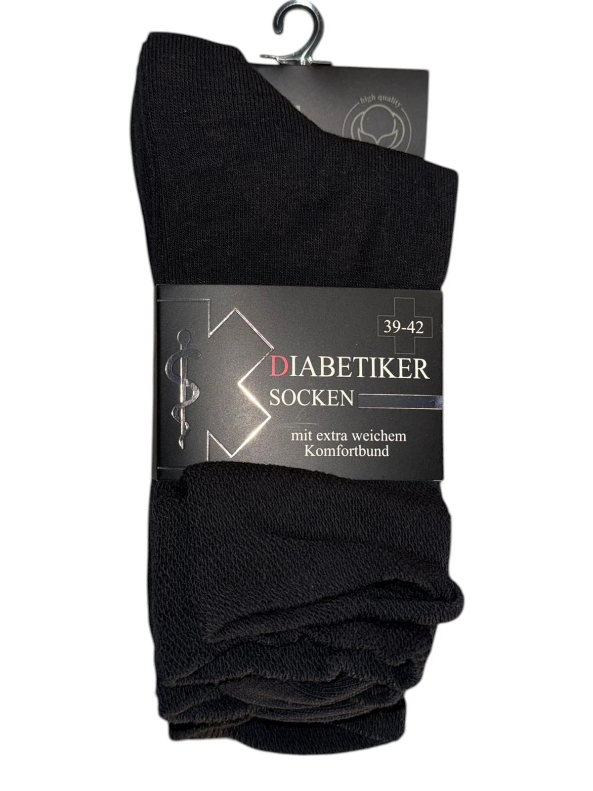 Diabetiker Socken ohne Gummi — Komfortsocken Baumwolle 39–46