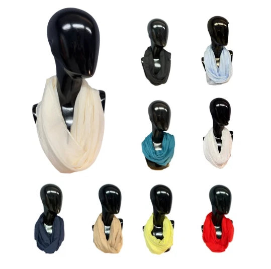 Damen Loop Schal Uni — weich, leicht, viele Farben