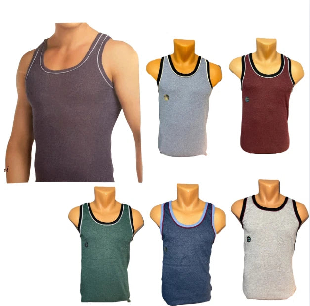 Herren Unterhemd Tanktop 3er-Pack Baumwolle — Achselshirt S–6XL