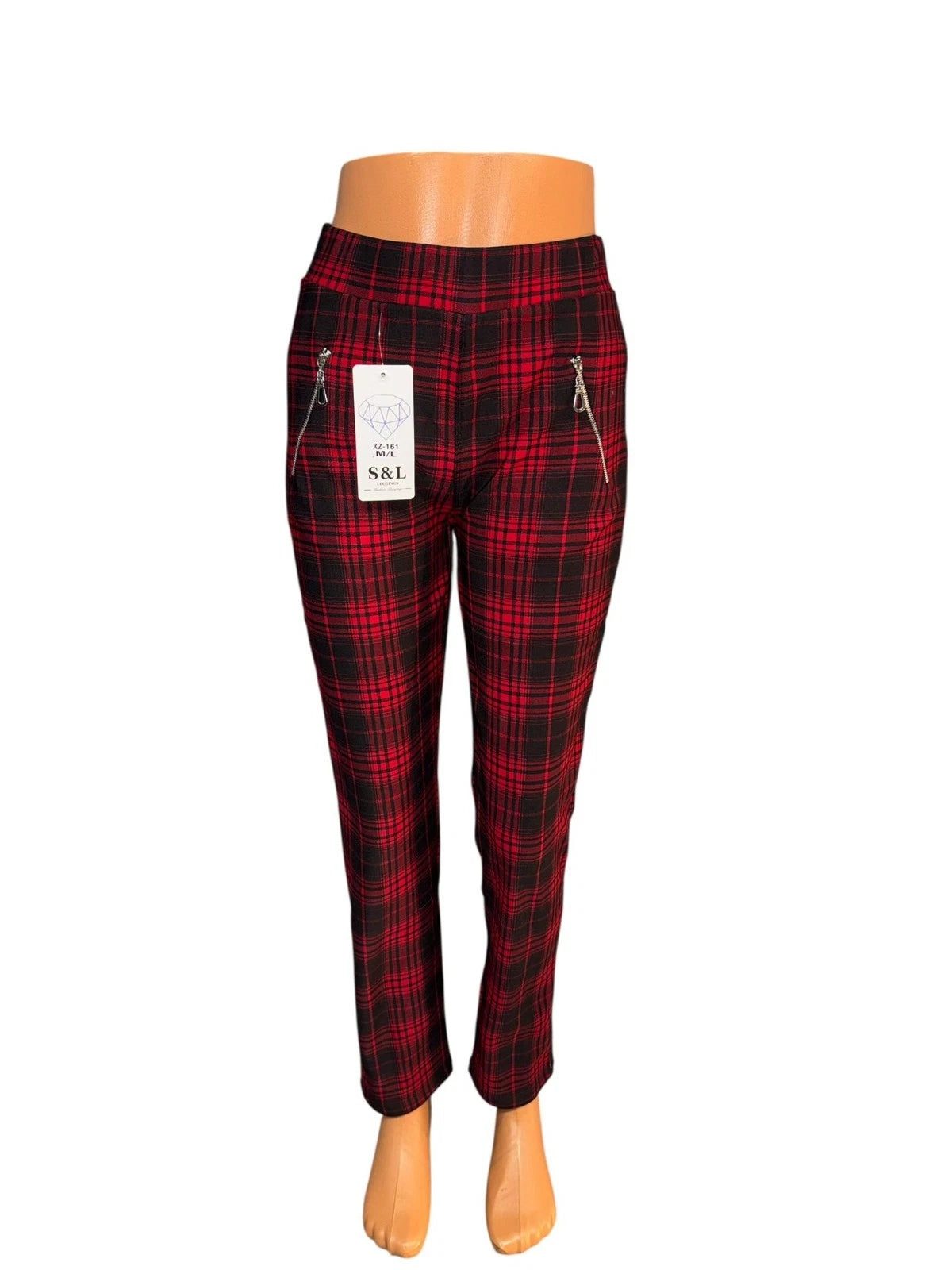 Karierte Leggings Tartan-Look — Stretch Fashion Hose