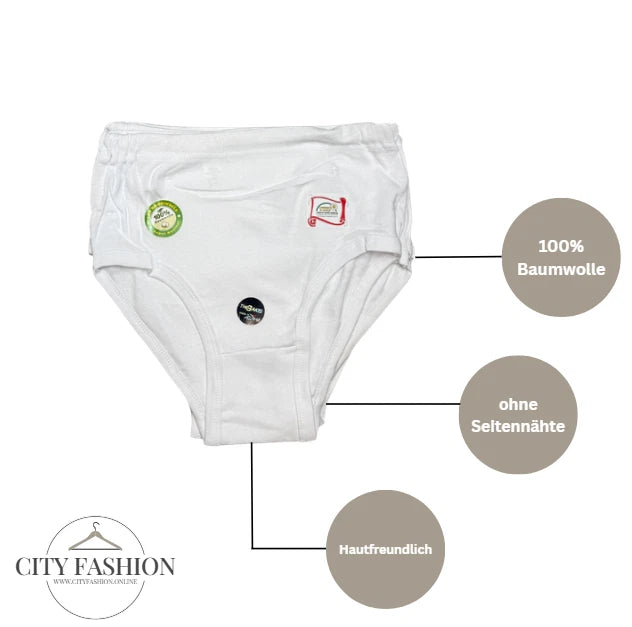Damen Slip 4er-Pack Baumwolle Feinripp — ohne Naht Gr. 36–58