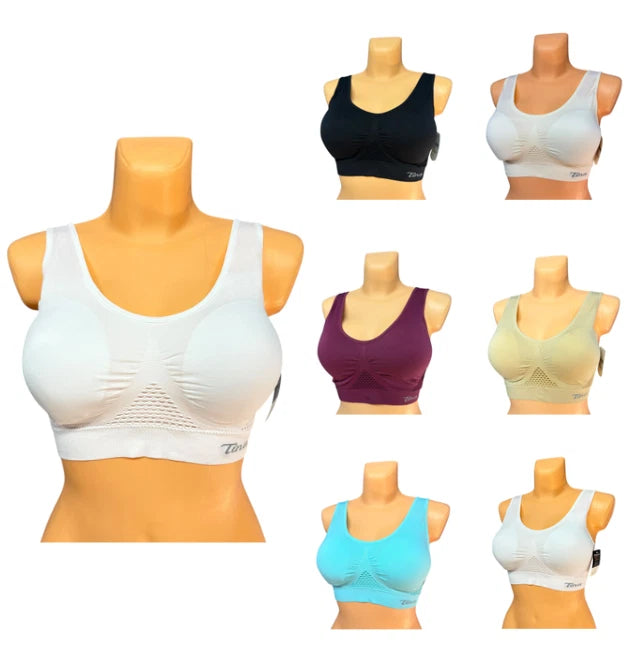Sport-BH Seamless ohne Bügel — Bustier One Size
